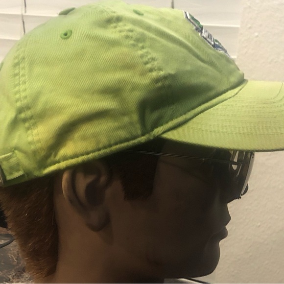 Adidas Seattle Sounders Brand MLS Baseball Hat Lime Green Adjustable Hats - Picture 10 of 11